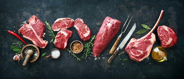 Variety,Of,Raw,Beef,Meat,Steaks,For,Grilling,With,Seasoning