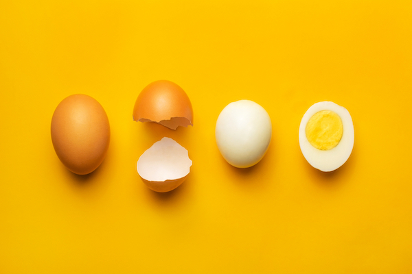 Fresh,Farm,Brown,Chicken,Boiled,Egg,Creative,Layout,And,Composition