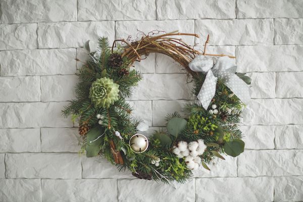 Christmas,Composition.,Winter,Background.,Christmas,Wreath.,Handmade,Holiday,Wreath