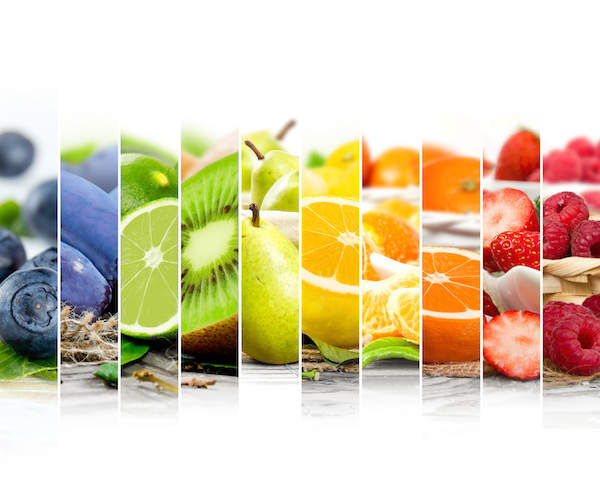 Photo,Of,Rainbow,Colorful,Mix,Stripes,With,Fruit,And,Slices;